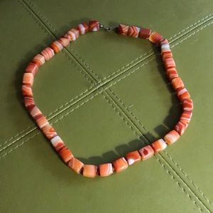 Orange stone necklace